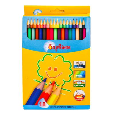 Набір кольорових олівців Барвінок "Квіти"