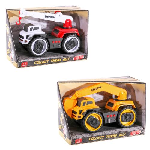 Стройтехника, на бат., микс видов, в кор-ке, A6677-3-4