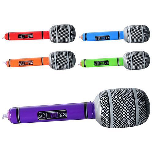 Надувная игрушка, микрофон, 5 цветов, в кульке, MS 0648