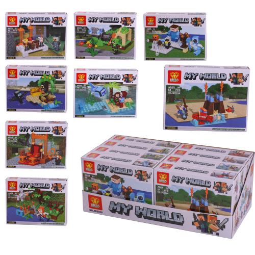 Конструктор Minecraft, от 58 дет., в кор-ке (мал.), ZB9924