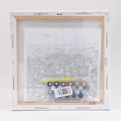 Набор для росписи по номерам "Снежный барс", 40х40 см, ID-KHO2467