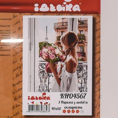 Набор для росписи по номерам "В Париже с любовью", 40х50 см, ID-KHO4567