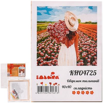 Набор для росписи по номерам "Ворох тюльпанов", 40х40 см, ID-KHO4725