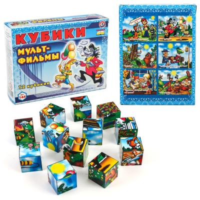 Кубики "Мультфильмы", Техно 0144 Кубики "Мультфильмы", Техно 0144