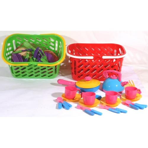 Посуда в корзинке, 04-438