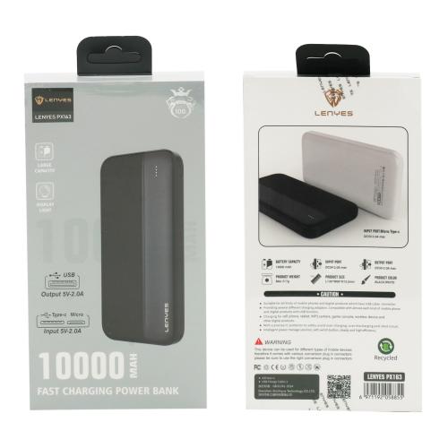 Power bank LENYES PX163 10000mAh (реальна ємність), 99260