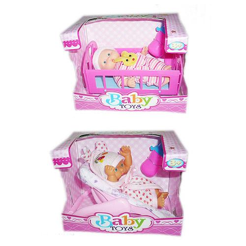 Пупс Baby Toys, 2 вида, в кор-ке, YD1403-6