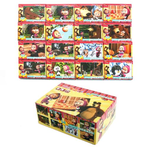 Пазлы ( 54 элемента) картинки Маша и Медведь, М-С54-01-14