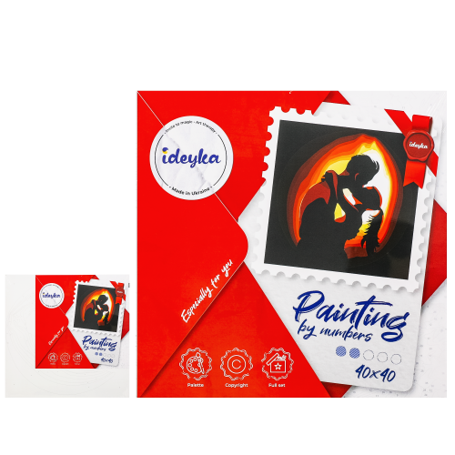 Набір для розпису по номерам "Полум'я кохання", ID-KHO4827 Набір для розпису по номерам "Полум'я кохання", ID-KHO4827