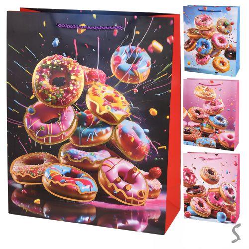 Пакет подарунковий паперовий L "Donuts" 31*42*12см, R34779-L