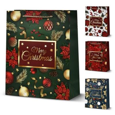 Пакет новорічний паперовий M "Christmas balls" 26*32*10см