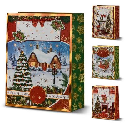 Пакет новорічний паперовий M "New Year's Eve" 26*32*10см