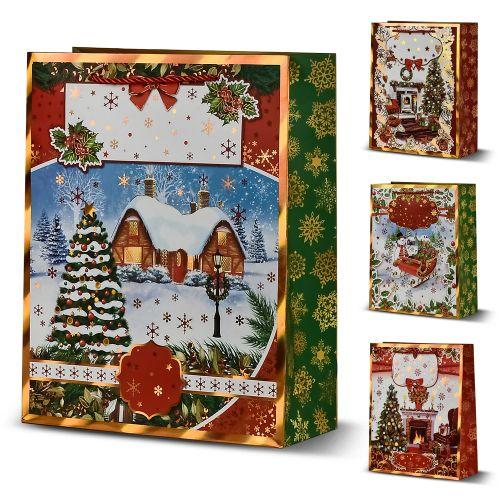 Пакет новорічний паперовий M "New Year's Eve" 26*32*10см, R33024-M