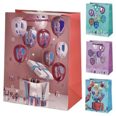 Пакет подарунковий паперовий L "Ballons" 31*41*12см