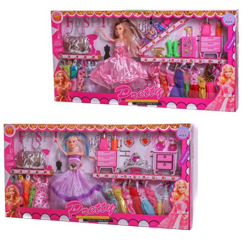 Лялька з нарядами, 28 см, 2 види, в кор-ці, 628A1-A6