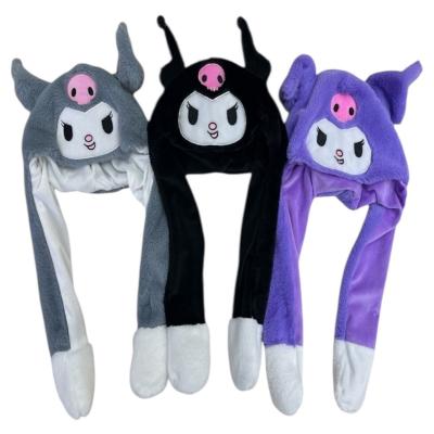 Шапка "КУРОМІ", з вушками, мікс кол, в пакете