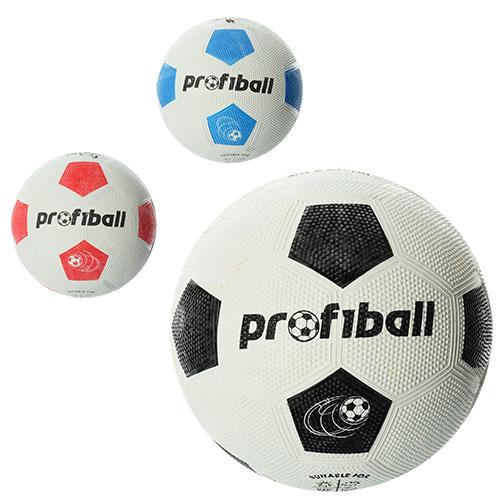 М'яч футбольний розмір 4, гума Grain, Profiball, 3 кольори, сітка, кул., 290 г, VA-0008