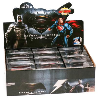 Набор машинок "BATMAN vs SUPERMAN", металл, 10 видов, в дисплее, 3136-24