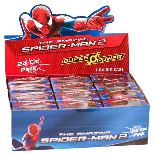 Набор машинок "Spiderman", металл, в дисплее, 5136-24