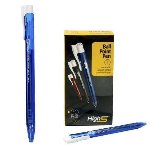 Ручка High5, шариковая, автомат, синяя (цена за упаковку), AH-H-502