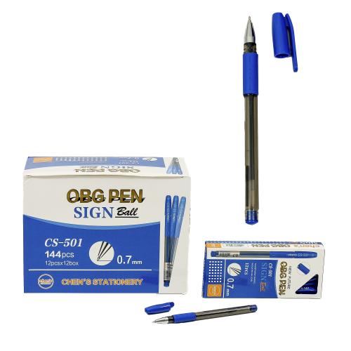 Ручка OBG, масляная, синяя (цена за упаковку), AH-CS501-1
