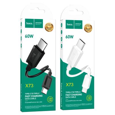 Кабель HOCO X73 Type-C to Type-C 60W charging data cable, білий