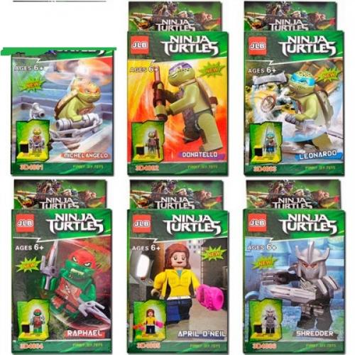 Конструктор "Черепашки Ниндзя", 3D, микс видов, в кор-ке (мал.), 4801-06 Конструктор "Черепашки Ниндзя", 3D, микс видов, в кор-ке (мал.), 4801-06