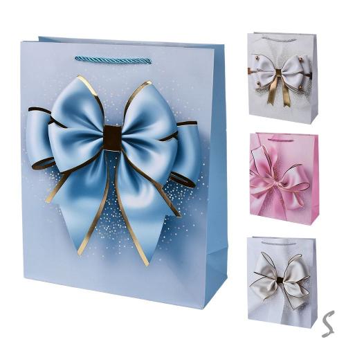 Пакет подарунковий паперовий L "Super bow" 31*40*12 см, R33217-L