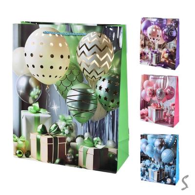 Пакет подарунковий паперовий M "Ballons" 26*32*10 см
