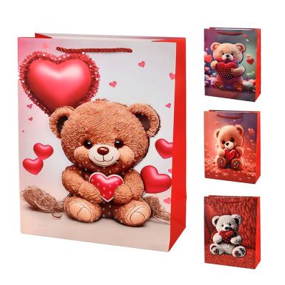 Пакет подарунковий паперовий M "Bear 3D" 26*32*11см R32943-M (480шт