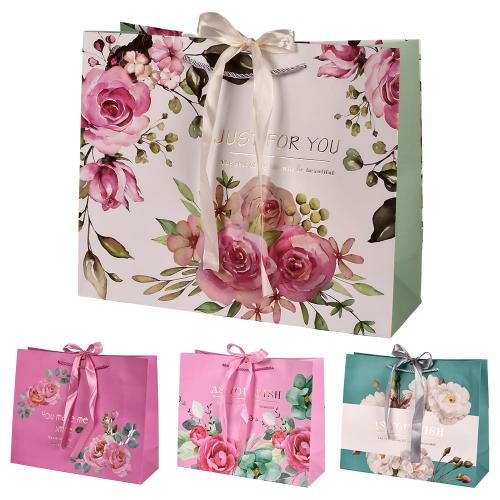 Пакет подарунковий паперовий M "Best wishes" 32*26*12см, R98511-M