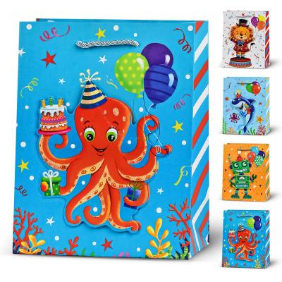 Пакет подарунковий паперовий M "Funny 3D" 26*32*10см