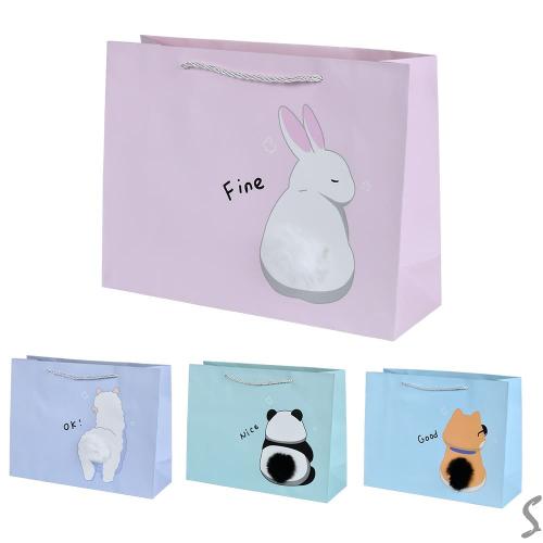 Пакет подарунковий паперовий M "Tail" 24.5*19.5*9.5см, R95021-M