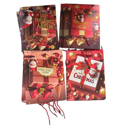 Пакет новорічний паперовий M "Merry Christmas" 26*32*10.5см, R99642-M