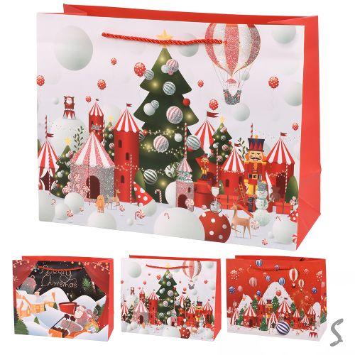 Пакет новорічний паперовий M "Christmas Spirit" 32*26*10см, R99721-M