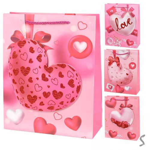 Пакет подарунковий паперовий M "Love You 3D" 26*32*10см, R99697-M