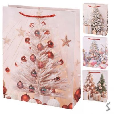 Пакет новорічний паперовий L "Christmas" 31*40*12см