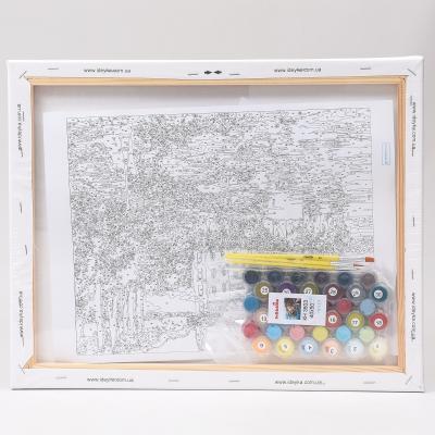 Набор для росписи по номерам "Утро на берегу озера", 40х50 см, ID-KHO3503