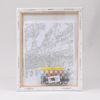 Набор для росписи по номерам "Вечерний город", 40х50 см, ID-KHO3578 Набор для росписи по номерам "Вечерний город", 40х50 см, ID-KHO3578