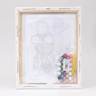 Набор для росписи по номерам "Яркая зебра", 40х50 см, ID-KHO4071