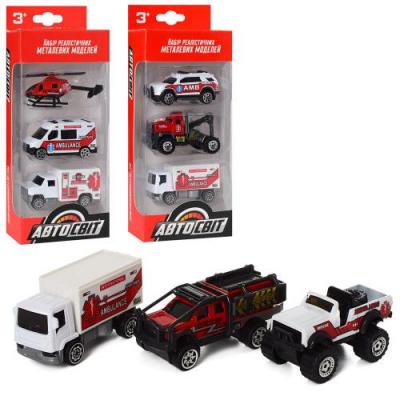 Набор машинок" Автомир" металлический, AS-1941 Набор машинок" Автомир" металлический, AS-1941