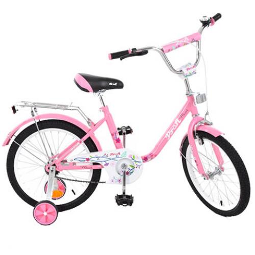 Велосипед PROF1 Flower, 2 кол., 18д., розовый, в кор-ке, L1881