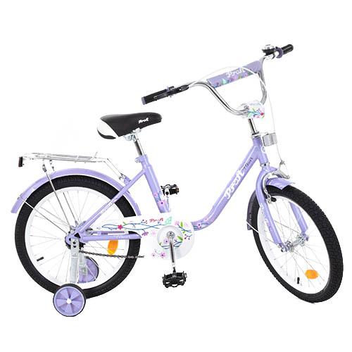 Велосипед PROF1 Flower, 2 кол., 18д., фиолетовый, в кор-ке, L1883