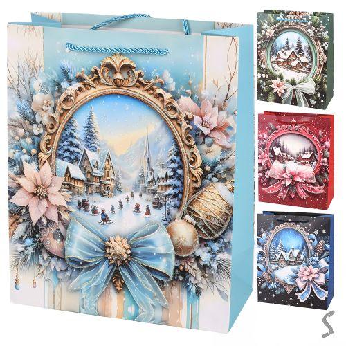 Пакет новорічний паперовий L "New Year's holidays" 31*41*12см, R34831-L