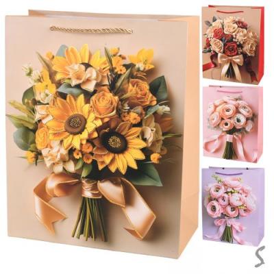 Пакет подарунковий паперовий L "Bouquet" 31*41*12см