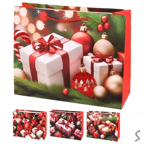 Пакет новорічний паперовий L "Present" 39*38*11.5см, R34504-L