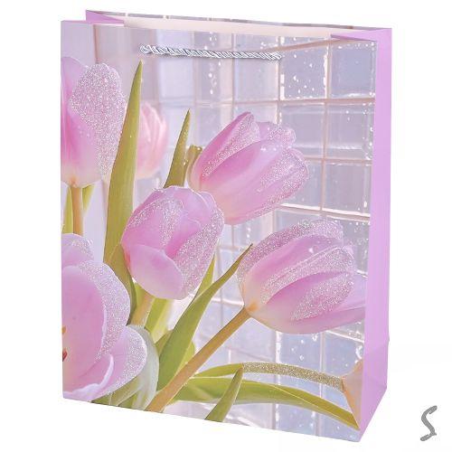 Пакет подарунковий паперовий L "Tulips" 31*40*12см, R34424-L Пакет подарунковий паперовий L "Tulips" 31*40*12см, R34424-L