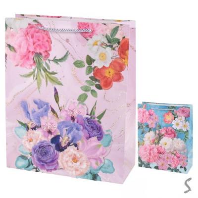 Пакет подарунковий паперовий L "Flowers 3D" 31*40*12см