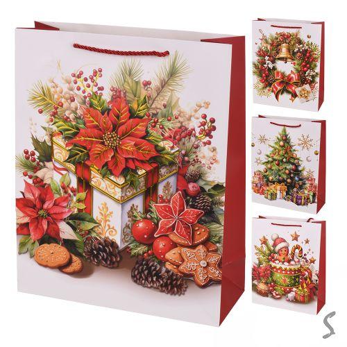 Пакет новорічний паперовий L "New Year" 31*40*12см, R34439-L