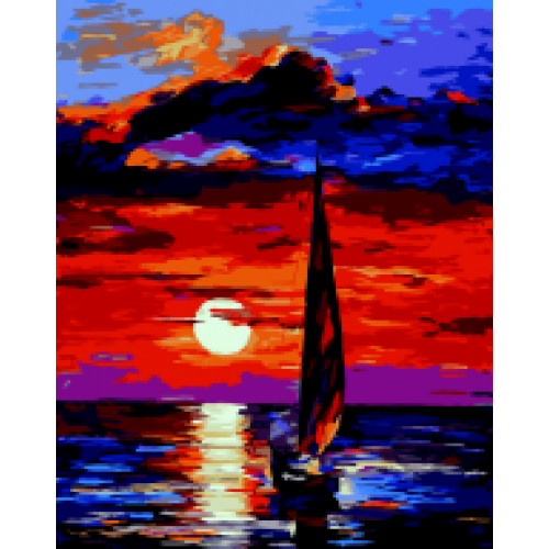 Набір для розпису за номерами "Вітрильник", ZB 64162 Набір для розпису за номерами "Вітрильник", ZB 64162